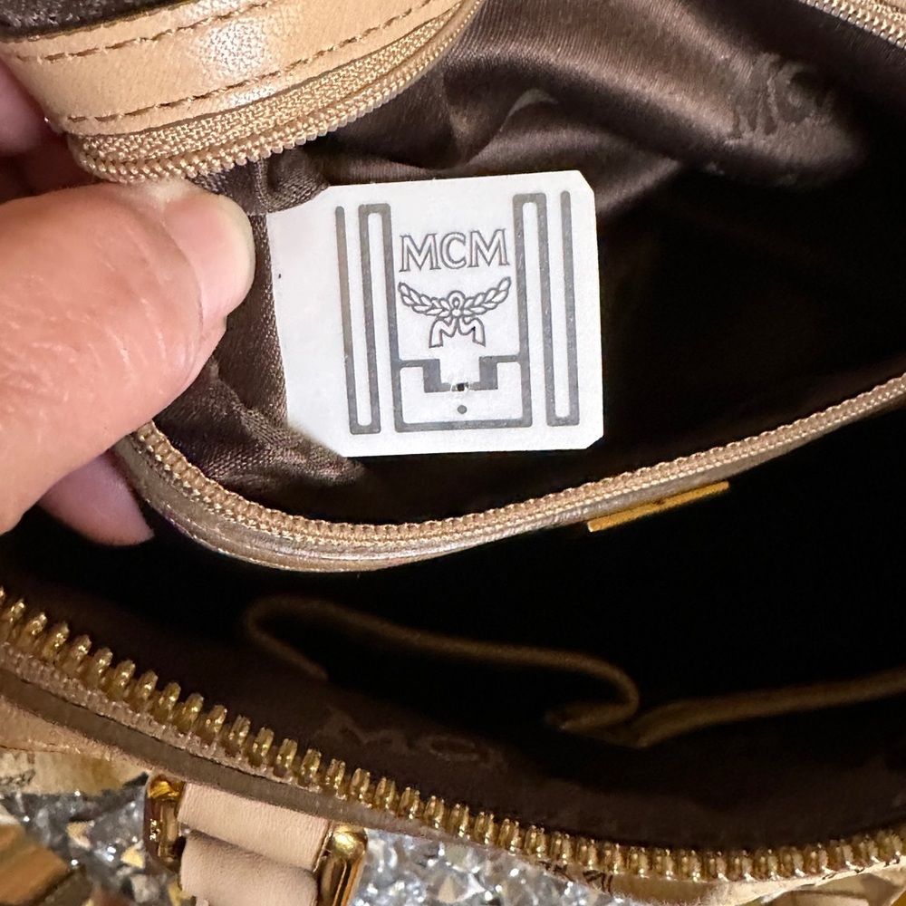 EUC - MCM Visetos Leather Boston Satchel With Lock and Key. - Picture 11 of 16
